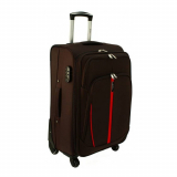 Hnedý nepremokavý cestovný kufor "Practical" s expanderom - veľ. XL
