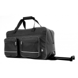 Čierna cestovná taška na kolieskach "Comfort" - veľ. XL