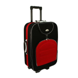 Čierno-červený látkový kufor na kolieskach "Movement" - veľ. XL