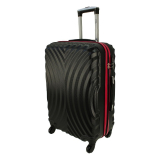 Červeno-čierny odolný luxusný plastový kufor "Infinity" - veľ. M