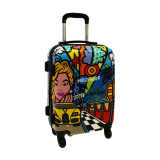 Farebný škrupinový cestovný kufor "Picasso" - veľ. XL - 2. akosť