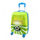 Zelený detský kufor na kolieskach "Ball" - veľ. M