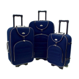 Tmavomodrá sada 3 cestovných kufrov "Movement" - M, L, XL