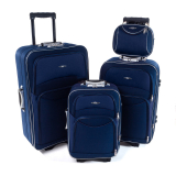 Set 4 tmavomodrých cestovných kufrov "Standard" - veľ. S, M, L, XL