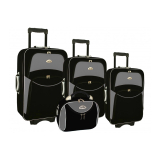 Sivo-čierna sada 4 cestovných kufrov "Standard" - S, M, L, XL