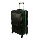 Čierno-zelený príručný cestovný kufor "Luxury" - veľ. S