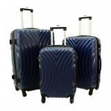 Tmavomodrá sada 3 luxusných odolných kufrov "Infinity" - M, L, XL