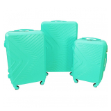 Zelená sada 3 prémiových plastových kufrov "Dynamic" - M, L, XL