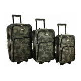 Set 3 čierno-sivých cestovných kufrov "Map" - M, L, XL