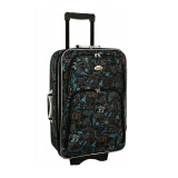 Modro-čierny nepremokavý cestovný kufor "Mozaika" - 3 veľkosti