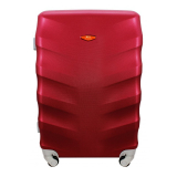 Tmavočervený plastový kufor na 4 kolieskach "Spinner" - veľ. M