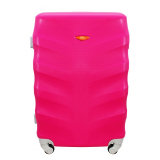 Ružový plastový kufor na kolieskach "Spinner" - veľ. M