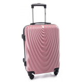 Zlato-ružový škrupinový cestovný kufor "Motion" - veľ. M