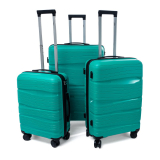 Tyrkysová sada 3 luxusných škrupinových kufrov "Royal" - veľ. M, L, XL