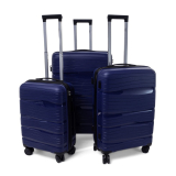 Tmavomodrá sada 3 luxusných škrupinových kufrov "Royal" - veľ. M, L, XL