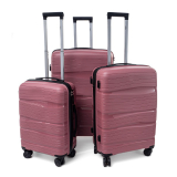 Ružová sada 3 luxusných škrupinových kufrov "Royal" - veľ. M, L, XL