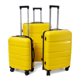 Žltá sada 3 luxusných škrupinových kufrov "Royal" - veľ. M, L, XL