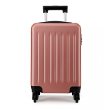 Zlato-ružový odolný plastový cestovný kufor "Defender" - 3 veľkosti