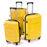 Žltá sada prémiových plastových kufrov "Wallstreet" - M, L, XL