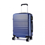 Modrý odolný plastový cestovný kufor "Travelmania" - 3 veľkosti