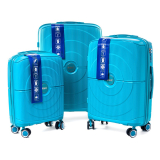 Tyrkysová sada 3 luxusných odolných kufrov "Orbital" - M, L, XL