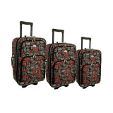 Set 3 farebných cestovných kufrov "Neavyt" - M, L, XL