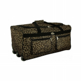 Hnedá cestovná taška s extra kolieskami "Leopard" - veľ. XL