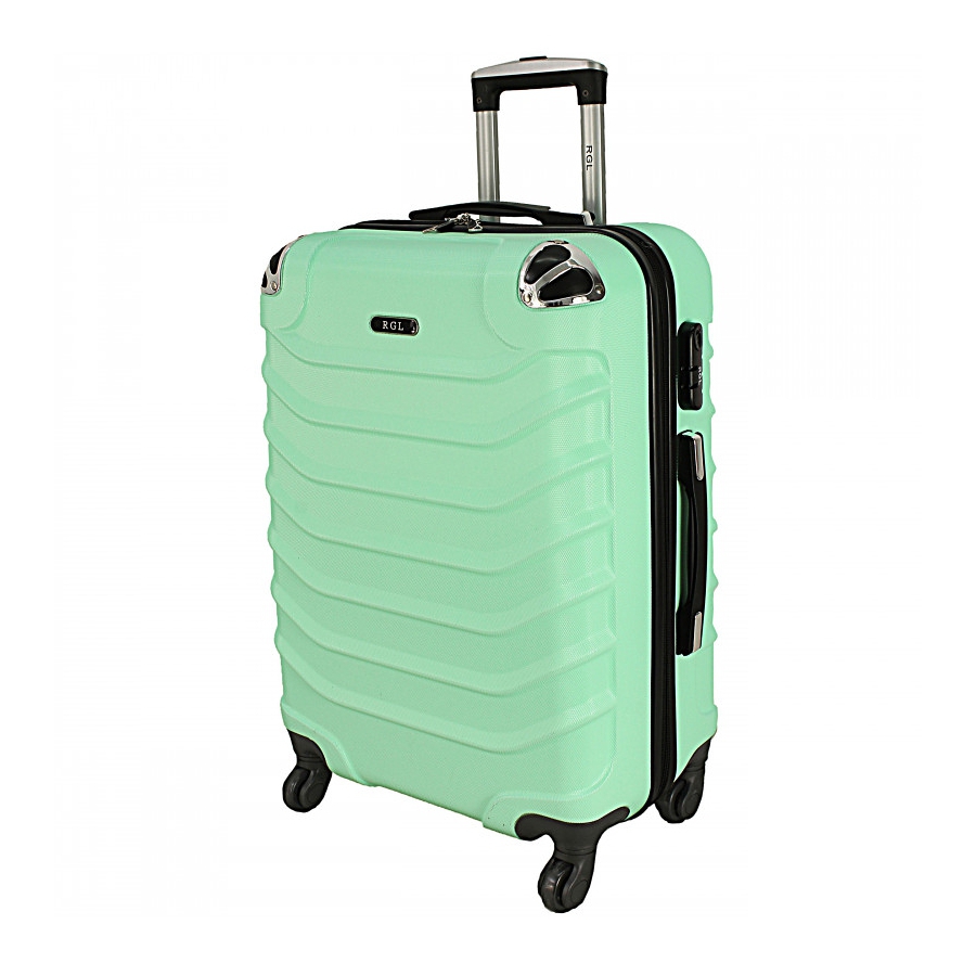 Zelený škrupinový cestovný kufor "Premium" - veľ. XL