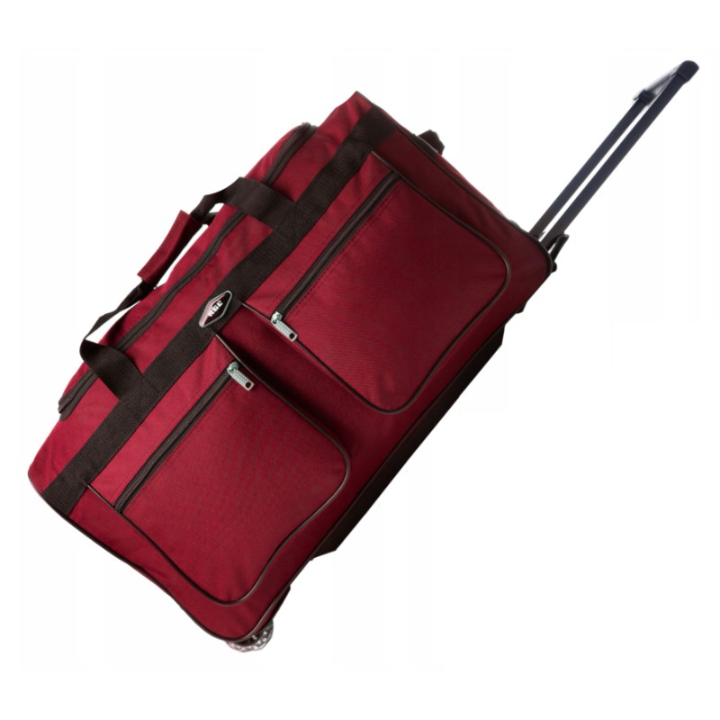 Tmavočervená nepremokavá cestovná taška na kolieskach "Comfort" - veľ. XXL