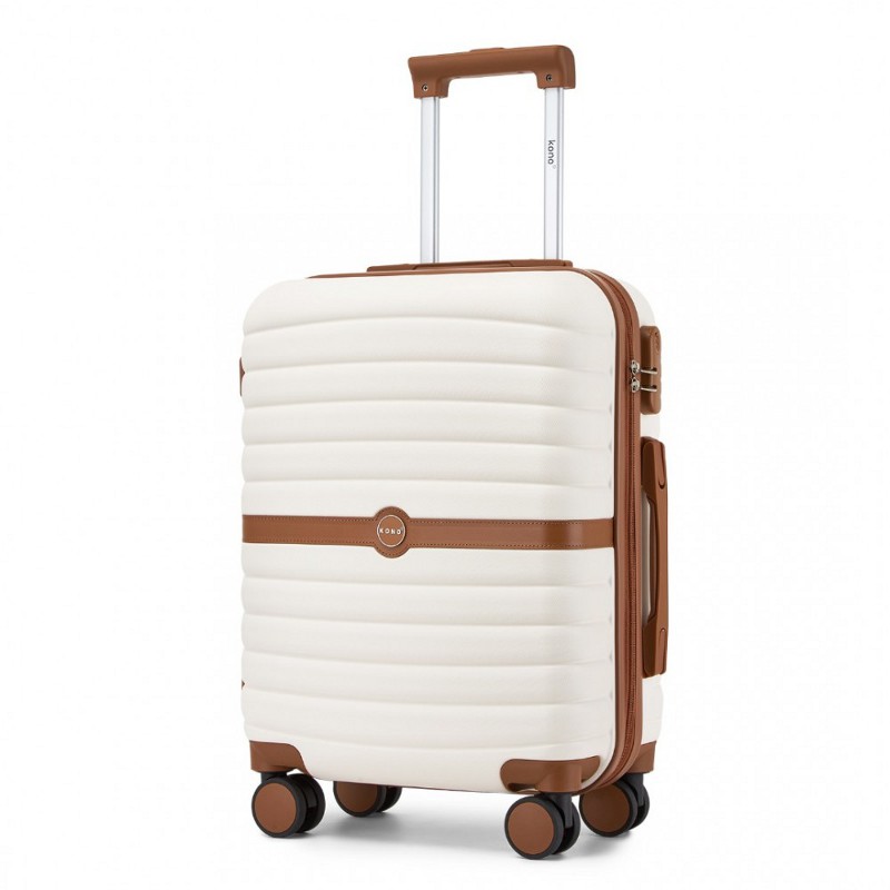 Biely prémiový cestovný kufor "Harder" - veľ. M