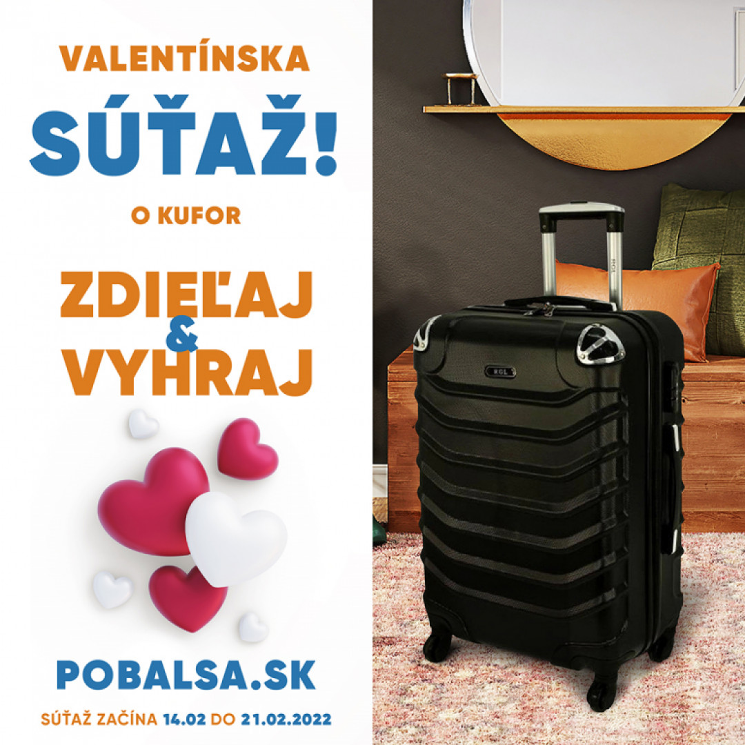Valentínska súťaž o cestovný kufor