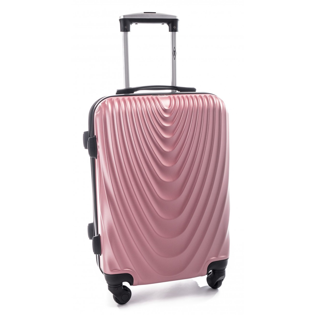Zlato-ružový palubný kufor do lietadla \