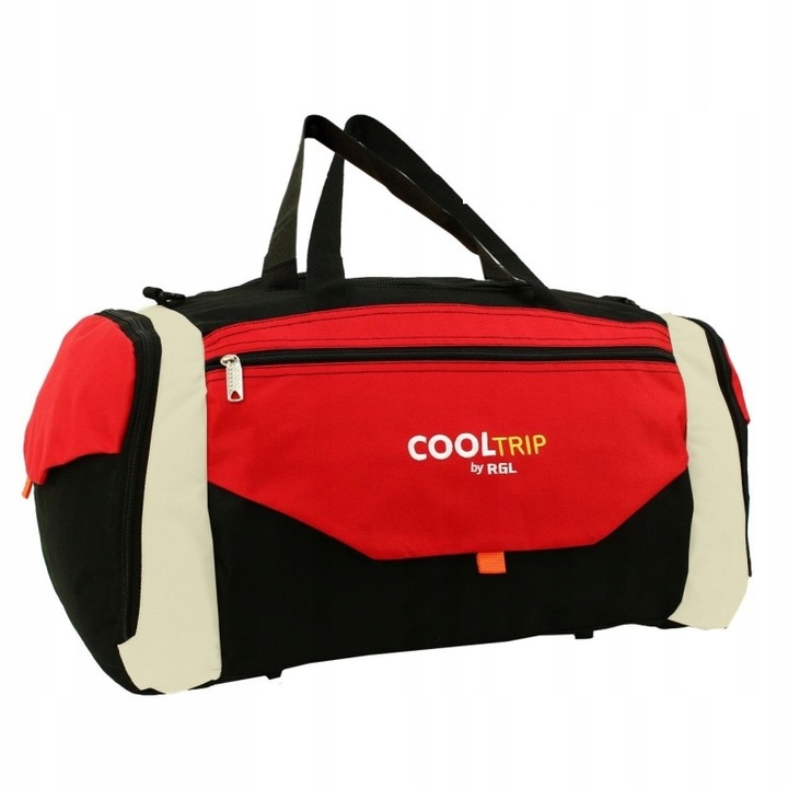 Červeno-čierna cestovná taška na rameno "Packer" - 3 veľkosti
