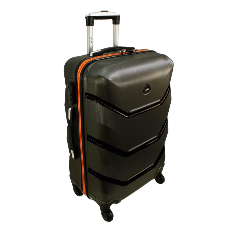 Oranžovo-šedý príručný cestovný kufor "Luxury" - veľ. S