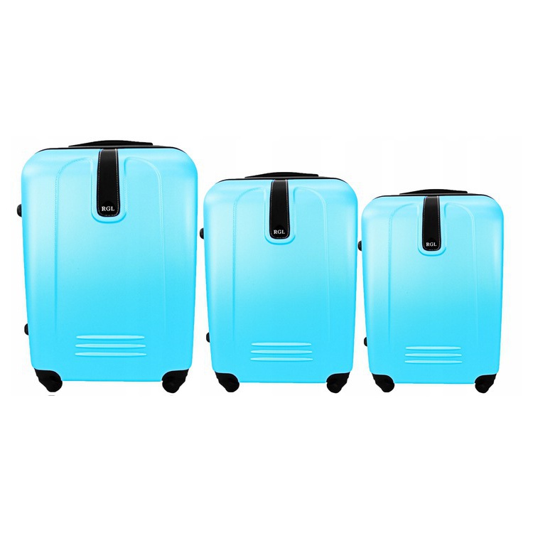 Tyrkysový set 3 ľahkých plastových kufrov "Superlight" - M, L, XL