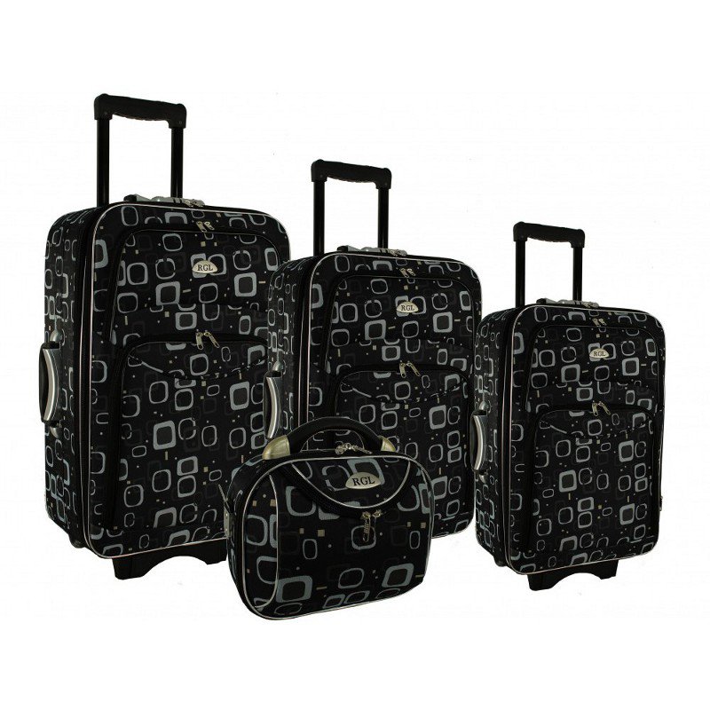 Farebná sada 4 cestovných kufrov "Matrix" - S, M, L, XL