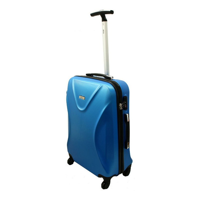 Modrý plastový cestovný kufor s TSA zámkom "Locker" - Veľkosť XL