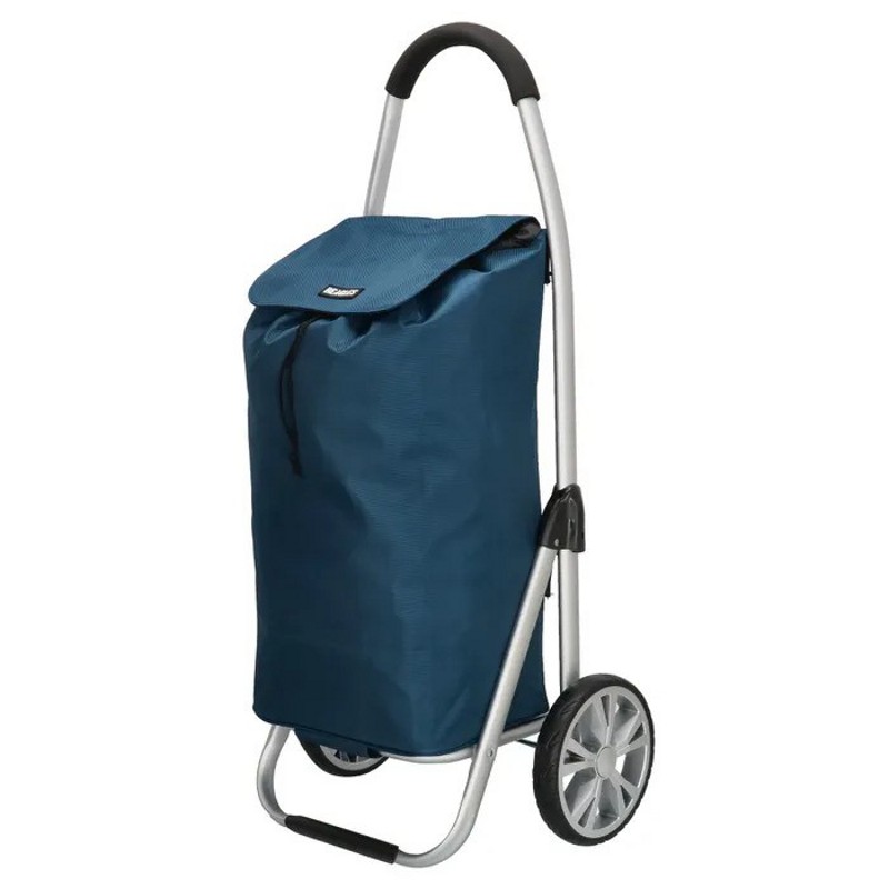 Modrý prémiový nákupný vozík na kolieskach “Aluman“