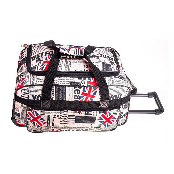 Farebná cestovná taška na kolieskach "British" - veľ. M