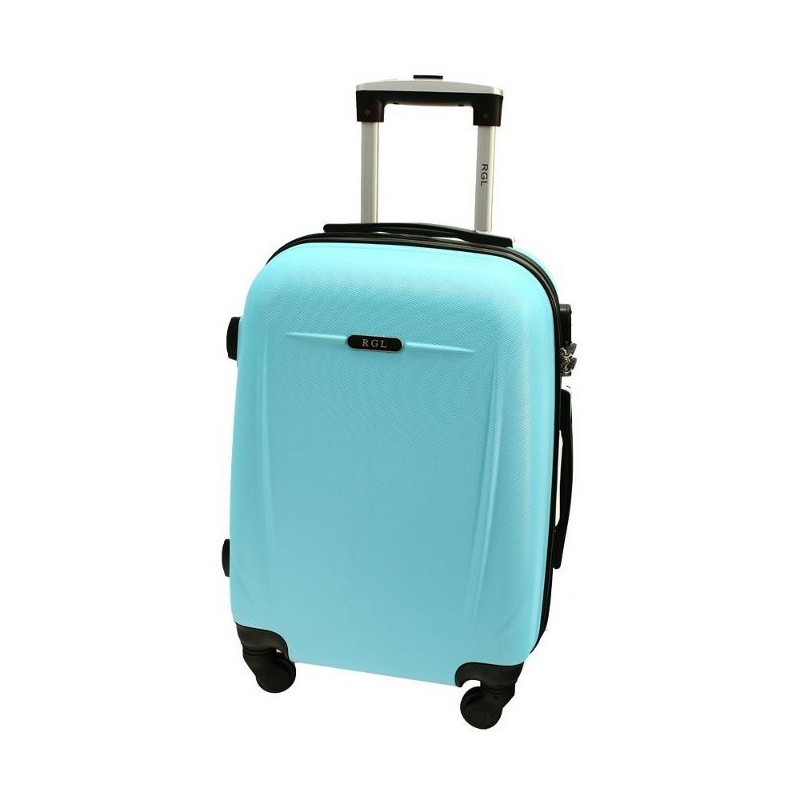 Modrý odľahčený plastový cestovný kufor "Ultralight" - veľ. M