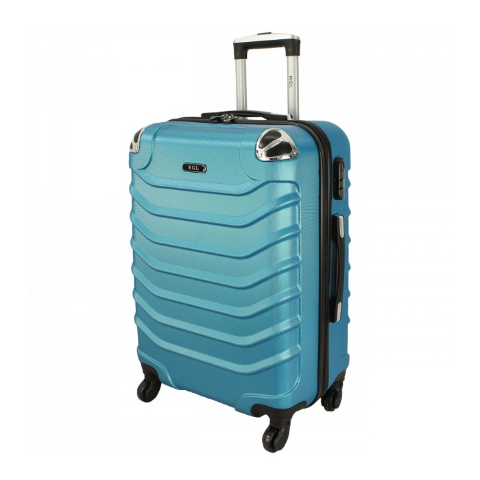 Tmavotyrkysový odolný cestovný kufor do lietadla "Premium" - veľ. M
