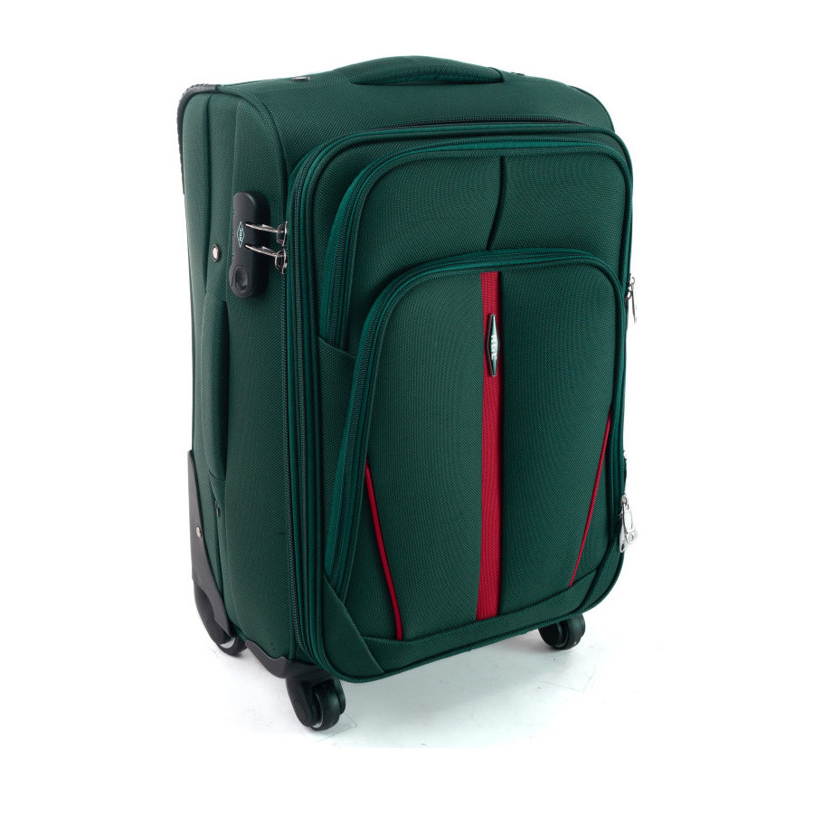 Zelený látkový cestovný kufor do lietadla "Practical" - veľ. M