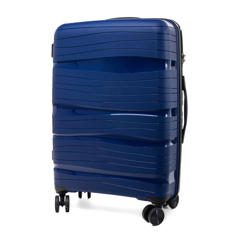 Modrý prémiový plastový kufor "Royal" s TSA zámkom - 3 veľkosti