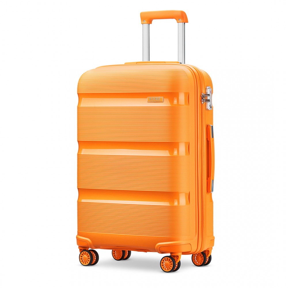 Oranžový prémiový plastový kufor s TSA zámkom "Majesty" - 2 veľkosti