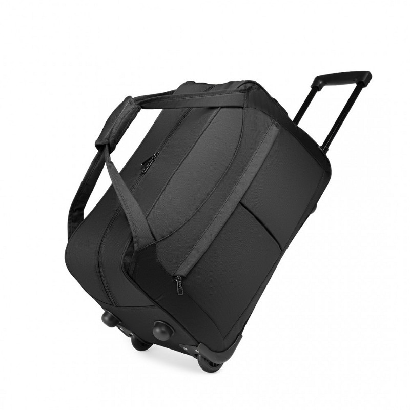 Čierna nepremokavá cestovná taška s kolieskami "Dynamic" - veľ. L