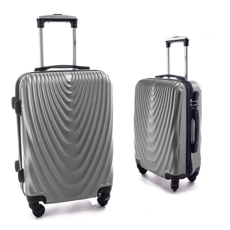 Strieborná 2 sada škrupinových kufrov "Motion" - veľ. M, L + M, XL