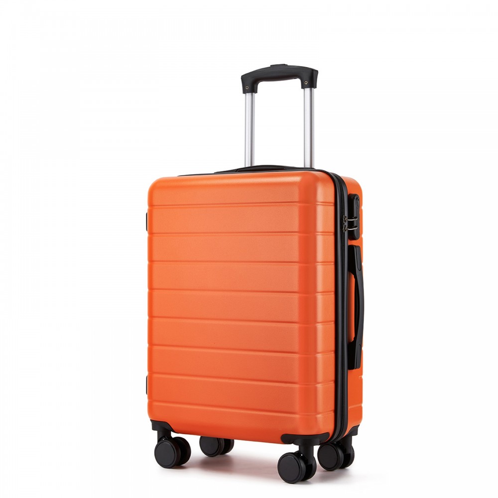 Oranžový elegantný palubný plastový kufor „Hawai“ - veľ. M