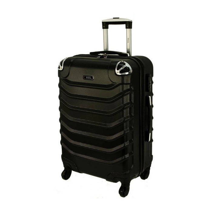 Čierny škrupinový cestovný kufor "Premium" - Veľkosť L