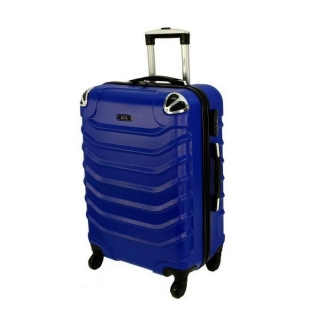 Modrý škrupinový cestovný kufor "Premium" - veľ. M