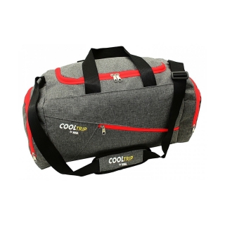 Sivo-červená nepremokavá športová taška "Sport" - veľ. M